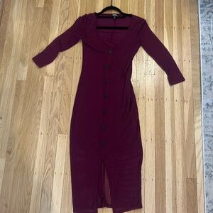 Express Purple Midi Dress